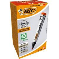 BIC Marking 2000 Permanent marker Recycled 51% Medium Ronde punt 2 mm Rood  12 Stuks