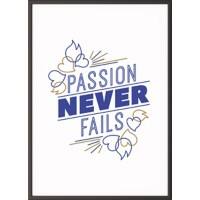 Paperflow Lijst met motiverende slogan "Passion Never Fails" 297 x 420 mm Kleurenassortiment