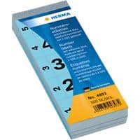 HERMA Numerieke Etiketten 4893 Blauw 28 x 56 mm 500 Vellen van 5 Etiketten