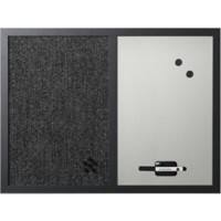 Bi-Office Essentials Prikbord Vilt 90 (B) x 60 (H) cm Zwart, Zilver