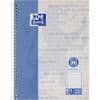 OXFORD Schrijfblok A5+ Gelinieerd Spiraalbinding Geplastificeerd karton Blauw Geperforeerd Recycled 160 Pagina's