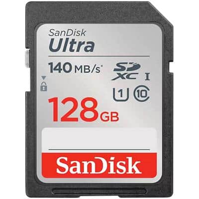 SanDisk SD-kaart 128 GB Ultra 140 MB/s