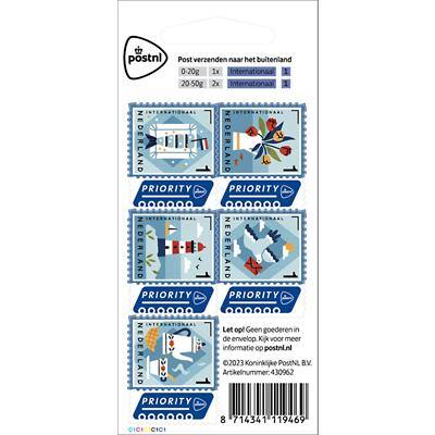 PostNL Echt Hollands Postzegel Internationaal NL Zelfklevend 5 Stuks