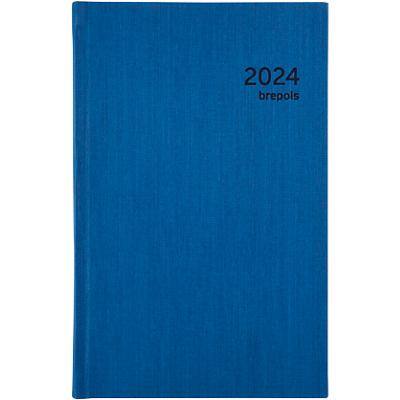 Brepols Saturnus Agenda 2024 1 Dag per pagina Duits, Engels, Frans, Nederlands 2,2 (B) x 13,9 (H) cm Blauw