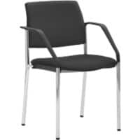 Mayer Sitzmöbel Stapelbare stoel Stof Vaste armleuning Zwart 2518 590 x 560 x 830 mm Pak van 2