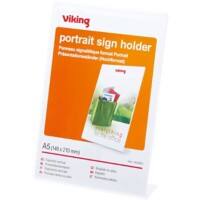 Viking Folderhouder Staand A5 Transparant Plastic 149 x 56 x 207 mm
