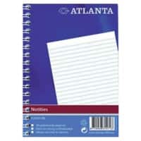 Djois Atlanta Notitieboek A6 Gelinieerd Spiraal gebonden Hardcover Blauw 100 Pagina's