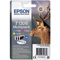 Epson T1306 Origineel Inktcartridge C13T13064012 Cyaan, geel en magenta Multipack 3 Stuks