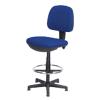 Realspace Draughtsman Chair Permanent Contact Fabric with Adjustable Seat Blue 110 kg