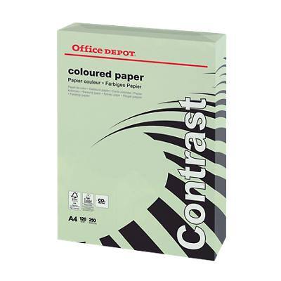 Office Depot Contrast gekleurd print-/ kopieerpapier A4 120 gram Lichtgroen 250 vellen