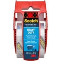 Scotch Heavy Duty Verpakkingstape op handafroller Extra kwaliteit Transparant Dispenser met één rol van 50 mm x 20 m PP (Polypropyleen) 76 micron