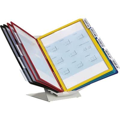 DURABLE Vario Pro Zichtpanelensysteem 10 Panelen A4 Bureaumontage, wandmontage Kunststof, Staal Transparant