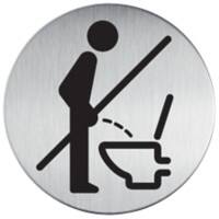DURABLE Picto Pictogram Verboden staand urineren Zelfklevend RVS (Roestvrij staal)