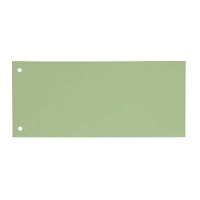 Falken Scheidingsstroken Rechthoekig A5+ Groen 100 tabs 2-gaats karton blanco 100 stuks