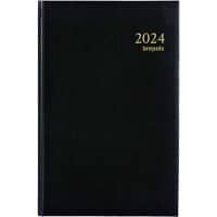 Brepols Saturnus Agenda 2025 Speciaal 2 Dagen per pagina Duits, Engels, Frans, Nederlands Zwart 0.221.1255.01.6.0