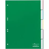 DURABLE Blanco Tabbladen A4 Groen 5 tabs PVC (Polyvinylchloride) Rechthoekig 6 Gaten 6220