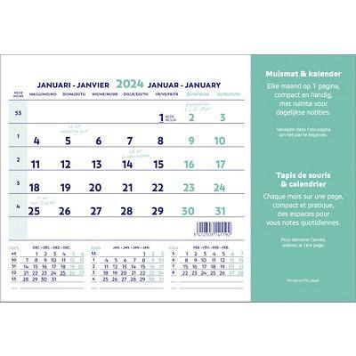 Brepols Muismat 2025 1 Maand per pagina Nederlands, Frans 18 (B) x 0,3 (D) x 23 (H) cm Wit