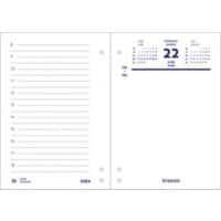 Brepols Kalender 2025 1 Dag per 2 pagina's Frans, Nederlands 12 (B) x 8,4 (H) cm Wit