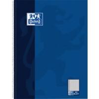 OXFORD Schrijfblok A4+ Geruit Spiraal gebonden Gelamineerd karton Blauw Geperforeerd 160 Pagina's