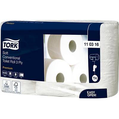 Tork Premium Toiletpapier T4 3-laags 110316 72 Rollen à 250 Vellen