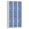 Pierre Henry Locker 3 Columns 6 Vakken Grijs, blauw 900 x 500 x 1.800 mm