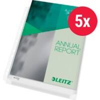 Leitz Premium Showtassen A4 Generfd Transparant 170 micron PVC (Polyvinylchloride) Boven 11 Gaten 5 Stuks