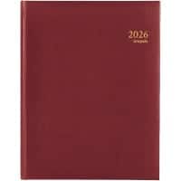 Brepols Timing Lima Agenda 2026 A5 1 Week per 2 pagina's Duits, Engels, Frans, Italiaans, Nederlands, Spaans Bordeauxrood 0,136,1256,04,6,0