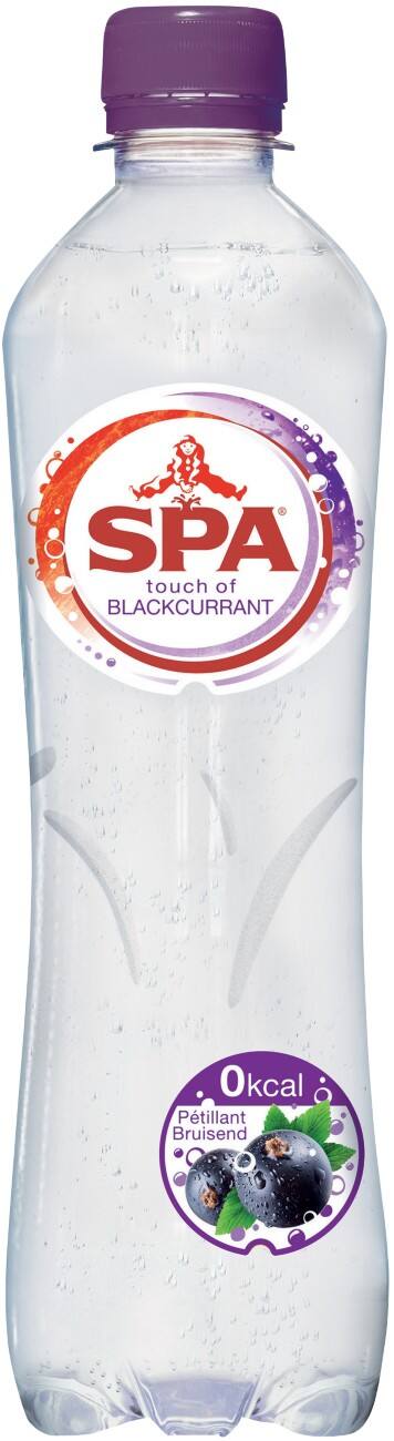 Spa Touch of Blackcurrant zwarte bes Mineraal water 50 cl 6 Flessen à 500 ml