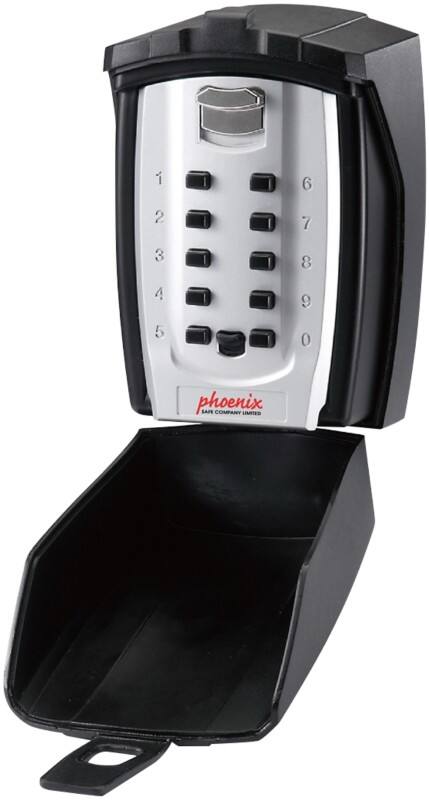 Phoenix Sleutelkluis met Combinatie Slot & Weerbestendige Dekking KS0003C 0,18L 140 x 95 x 70 mm Zwart