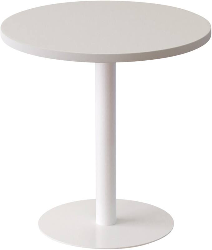 meet powered by PAPERFLOW Bijzettafel met melamine, ABS & stalen blad en frame Easy Desk 600 x 600 x 600 mm Wit
