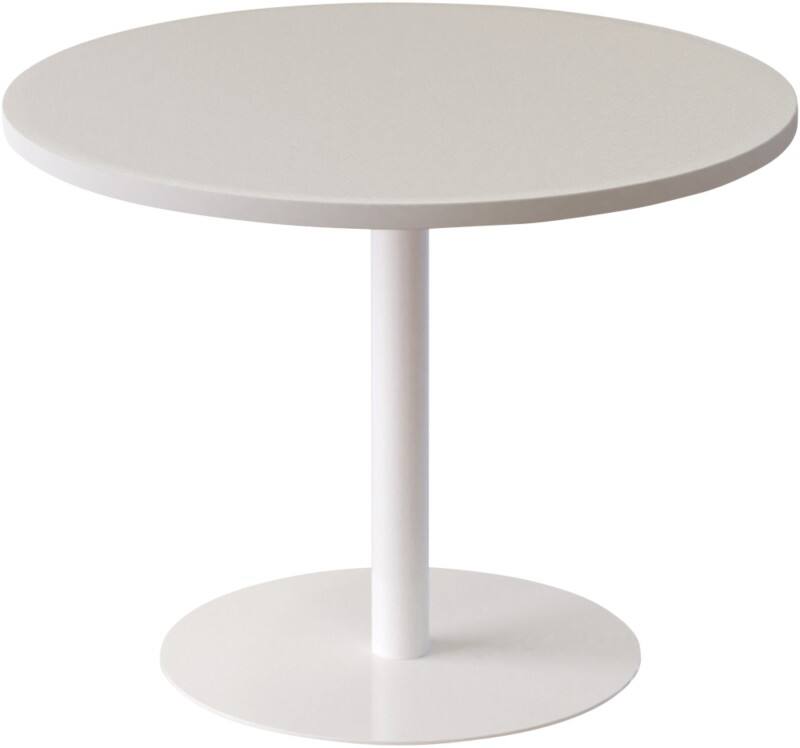 meet powered by PAPERFLOW Bijzettafel met Wit melamine, ABS & stalen blad en frame Easy Desk 800 x 800 x 600 mm