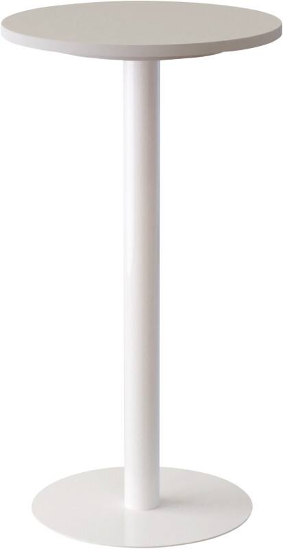 meet powered by PAPERFLOW Bartafel met Wit melamine, ABS & stalen blad en frame Easy Desk 600 x 600 x 1100 mm