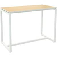 Paperflow Rechthoekige Hoge Tafel met Beukenkleurig Melamine Top en Wit Frame easyDesk 1500 x 750 x 1100mm