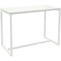 Paperflow Rechthoekige Hoge Tafel met Wit Melamine Bovenblad en Wit Frame easyDesk 1500 x 750 x 1100mm