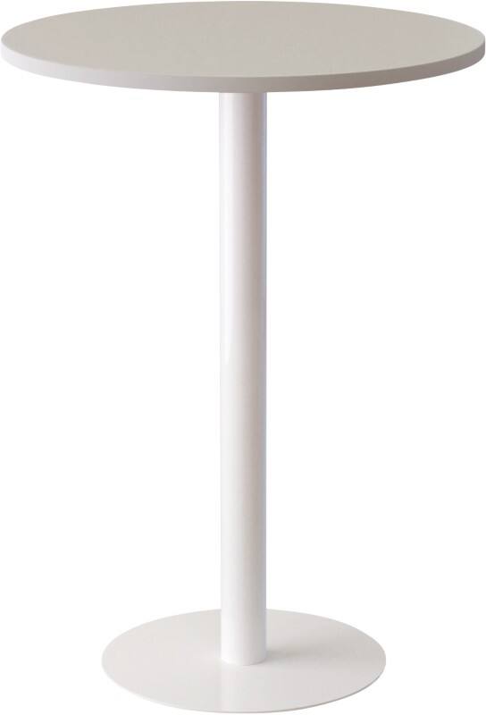 meet powered by PAPERFLOW Bartafel met Wit melamine, ABS & stalen blad en frame Easy Desk 800 x 800 x 1100 mm