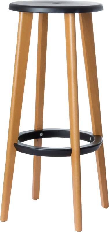 meet powered by PAPERFLOW Barkruk Woody Zwart 2 stuks