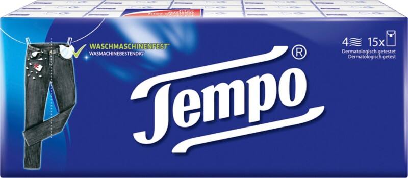Tempo Papieren Zakdoekjes 4-laags 15 Stuks à 10 Vellen
