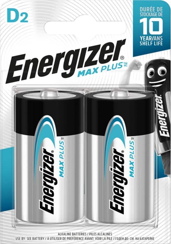 Energizer Batterij Max Plus D Alkaline 1.5 V 2 Stuks