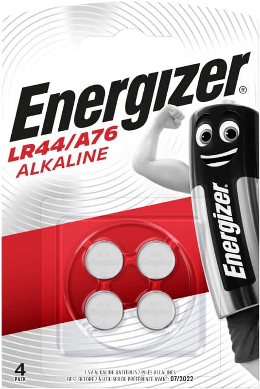 Energizer Knoopcelbatterij LR44 150 mAh Alkaline 1.5 V 4 Stuks