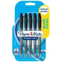 Papermate FlexGrip Ultra balpen zwart Medium 0,5 mm 5 stuks