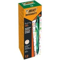 BIC Gel-ocity Quick Dry Intrekbaar Gelpen Groen 0,3 mm Medium Rollerball Navulbaar 12 Stuks 