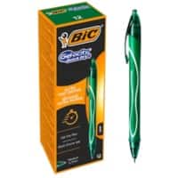 BIC Gel-ocity Quick Dry gelpen groen Medium 0,30 mm navulbaar 12 stuks