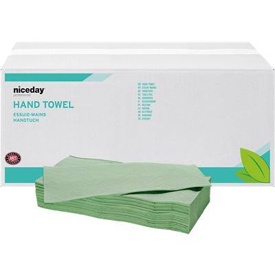 Niceday Professional Standard Handdoeken V-vouw Groen 2-laags 1002822 15 Rollen à 250 Vellen