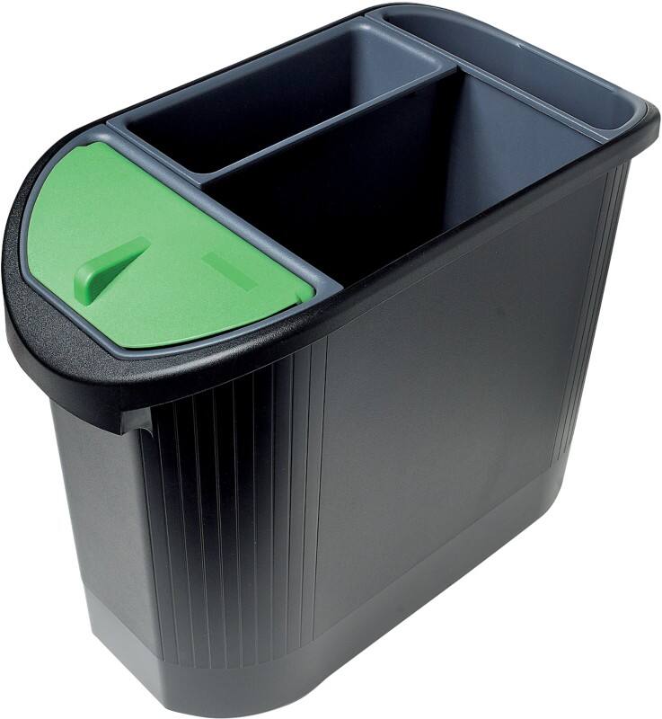 Exacompta Prullenbak 26 l Zwart PP (Polypropeen) Ecoline