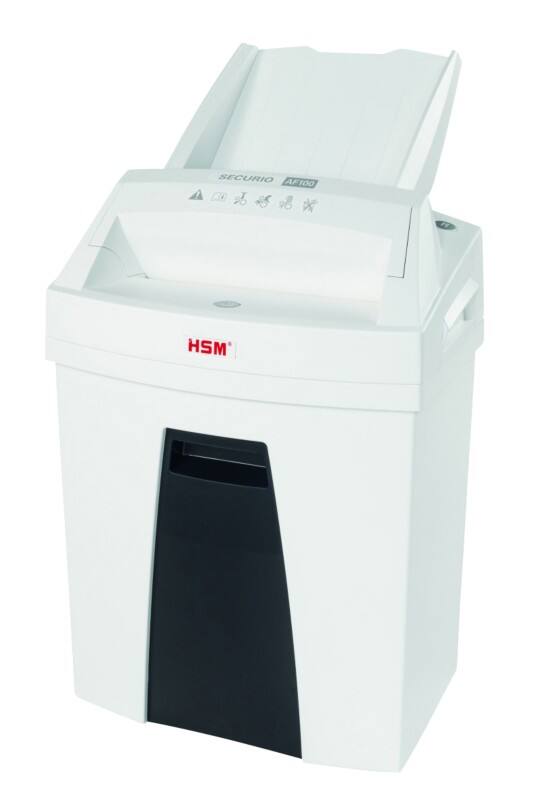 HSM Automatische Papierinvoer Securio Papierversnipperaar 6 Vellen Snippers Veiligheidsniveau P-4, T-4, E-3, F-1 25 L AF100