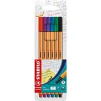 STABILO Point 88 Fineliner Kleurenassortiment 6 Stuks