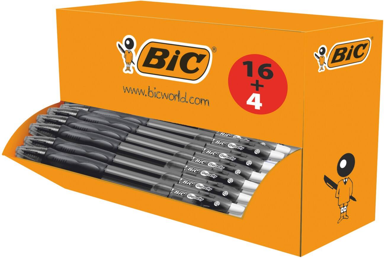 BIC Gel-ocity Original Gel pennen 0.4 mm Zwart 20 Stuks