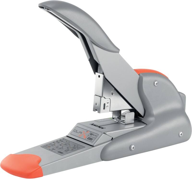 Rapid Duax Heavy Duty nietmachine 2169 Volledig strip 170 Vellen Oranje, zilver DUAX Staal