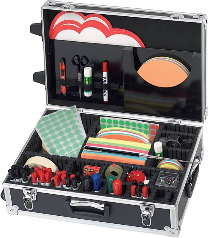 Franken Trainer Presentatiekoffer 54 x 18 cm Aluminium Zilver, zwart 3156 Stuks