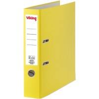 Viking Breed Ordner A4 75 mm Geel 2 Ringen Karton, PP (Polypropeen) Mat Staand